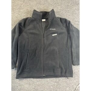 Columbia Jacket Womens Plus 1X Black Full Zip Pockets Soft Fleece Outdoor Ladies